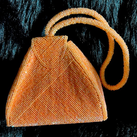 Glam Gem orange beaded handbag - Picture 2 of 11